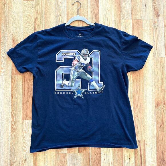 Navy Blue Cowboys Ezekiel Elliott Tee - Size XL - Picture 3 of 4